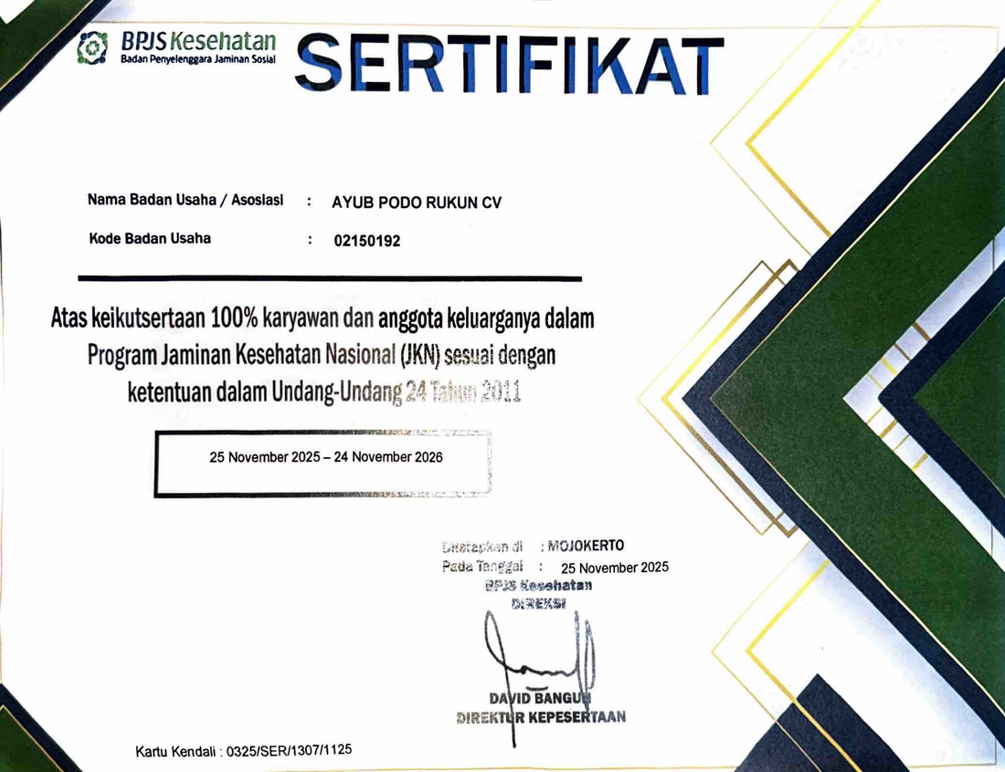 Sertifikat: Kepesertaan BPJS Kesehatan 100% — BPJS Kesehatan · 2025–2026